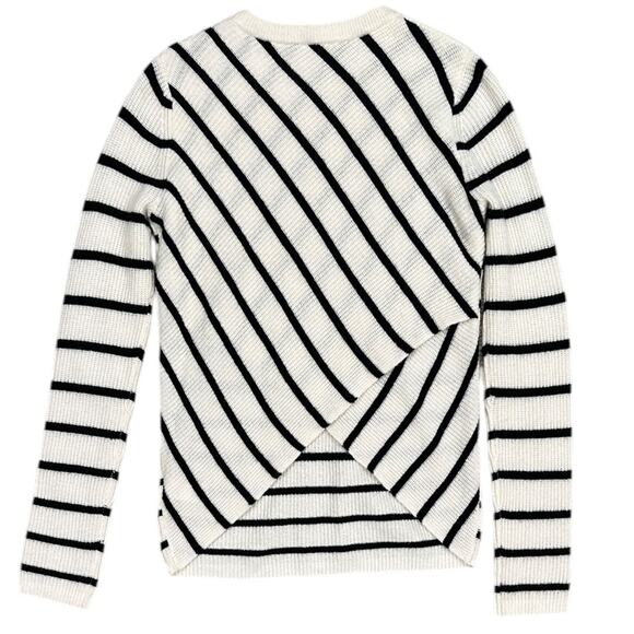 A.L.C. Tula Cashmere Criss Cross Back Striped Sweater - Picture 5 of 7